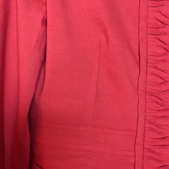 Elie Tahari Linen Blend Snap Front Long Jacket M‎ - Picture 10 of 15